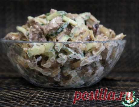 Салат из куриной печени и свежего огурца