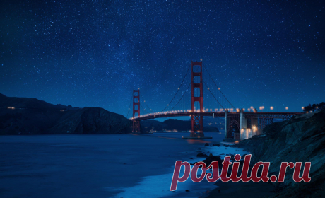 500px / Golden Gate Bridge at night by Andrey Popov