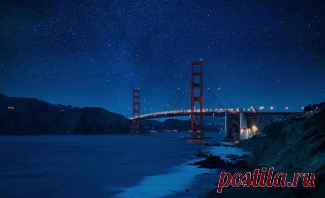 500px / Golden Gate Bridge at night by Andrey Popov