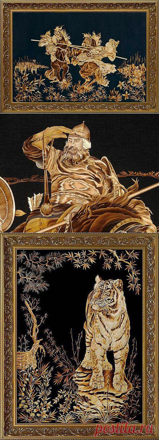 Картины из соломки Валерия Козлова - Одним из самых талантливых отечественных художников, работающих с соломкой, является Валерий Владимирович Козлов. В основе его картин используются стебли злаковых культур таких, как рожь, ячмень и овёс. Картины из соломки могут служить хорошим украшением для дома или подарком.Этот вид искусства можно назвать славянской разновидностью японского искусства- ишебана.