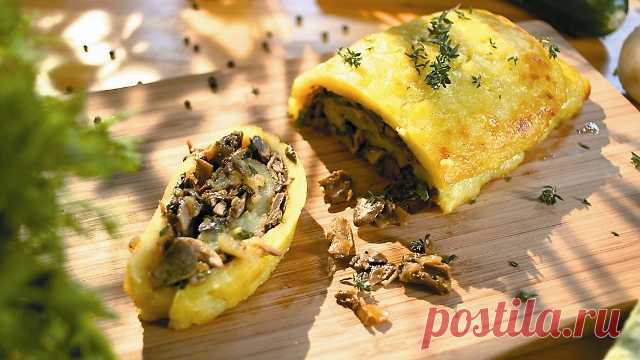 Картофельный рулет с грибами. =)