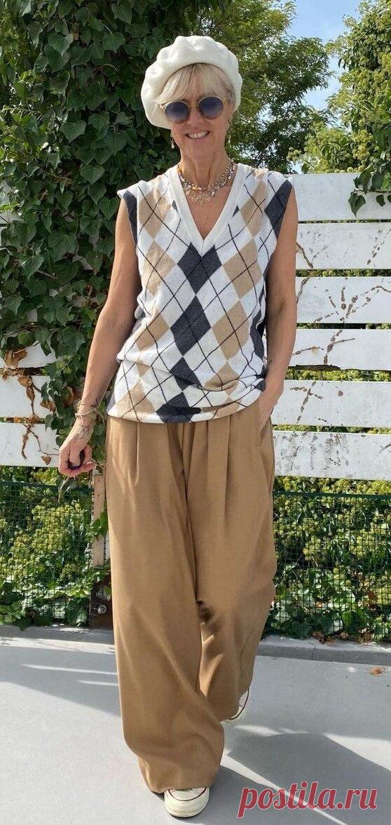 Жилет - выгодная деталь осеннего гардероба: трендовые трикотажные жилеты для стильного образа | До и после 50-ти | Дзен