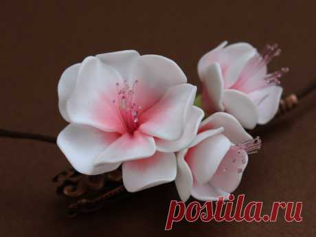 цветы из глины полимерной фото мастер класс