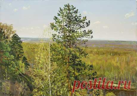 Художник Олег Иванович Молчанов (р. 1966)
«Заречье реки Клязьмы», 2014 г.