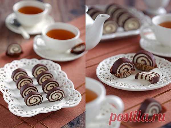 Кокосовый Рулет без выпечки.