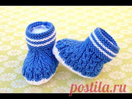 ▶ How to Knit Mock Cables Boot  Baby Booties Part 1 - YouTube