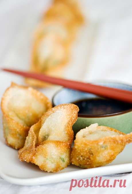 жареные креветки Wontons рецепт | использовать реальное масло