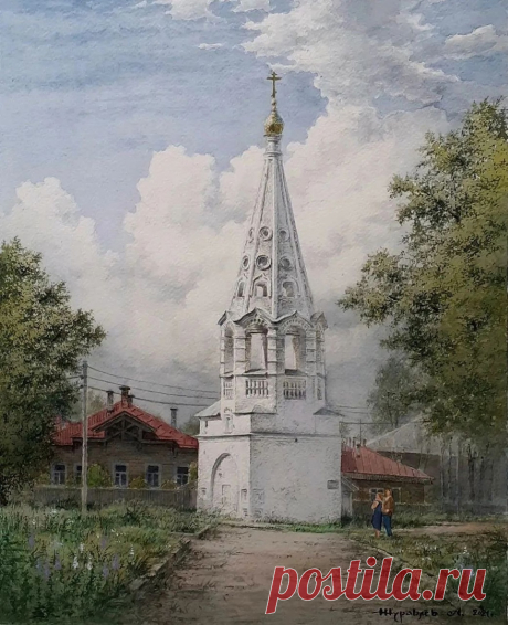 Художник Александр Журавлев.
«Вид на часовню Введенского монастыря», 2021 г.