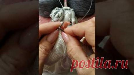 Вязание от двух мотков со сменой нити в каждом ряду по методу Хеликс.