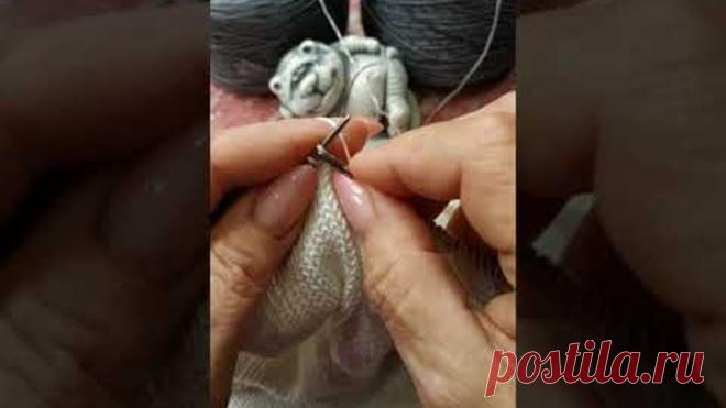 Вязание от двух мотков со сменой нити в каждом ряду по методу Хеликс.