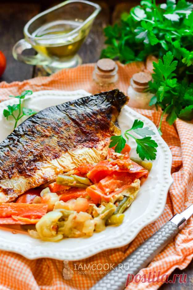 Скумбрия с овощами в рукаве в духовке — рецепт с фото пошагово