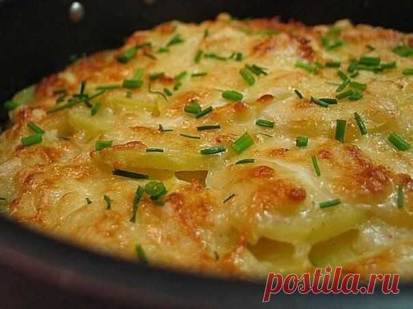 Картофель "Дофин" запеченный под сыром.