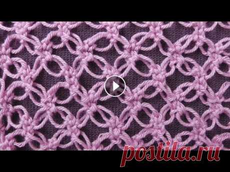 Соломоновы петли или Соломонов узел (Solomon's knot). Ажурный узор  для шалей, палантинов и отделки Соломоновы петли (Solomon's knot) - это красивый узор кючком для шалей, палантинов и зимних снудов, прекрасно смотрится в качестве каймы для отделки о...