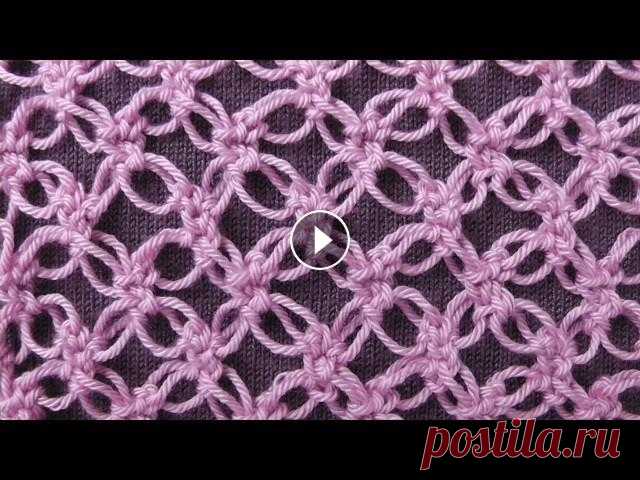 Соломоновы петли или Соломонов узел (Solomon's knot). Ажурный узор  для шалей, палантинов и отделки Соломоновы петли (Solomon's knot) - это красивый узор кючком для шалей, палантинов и зимних снудов, прекрасно смотрится в качестве каймы для отделки о...