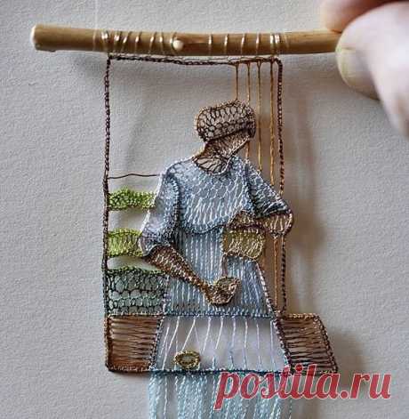 Тонкая работа agnesherczeg_lace. Игольное кружево.