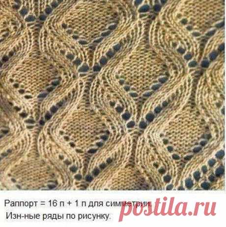 Красивый узор спицами