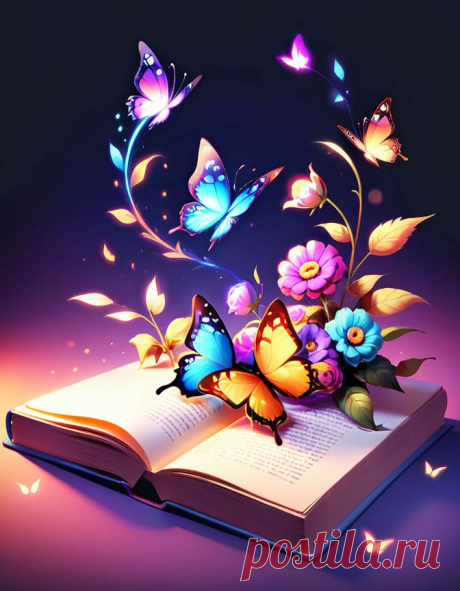 Книга и бабочки