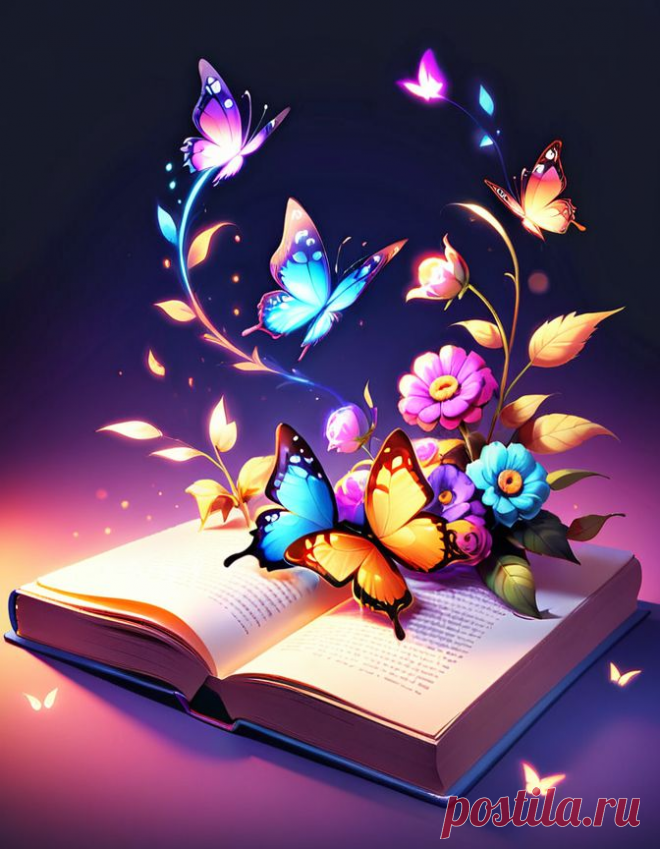 Книга и бабочки
