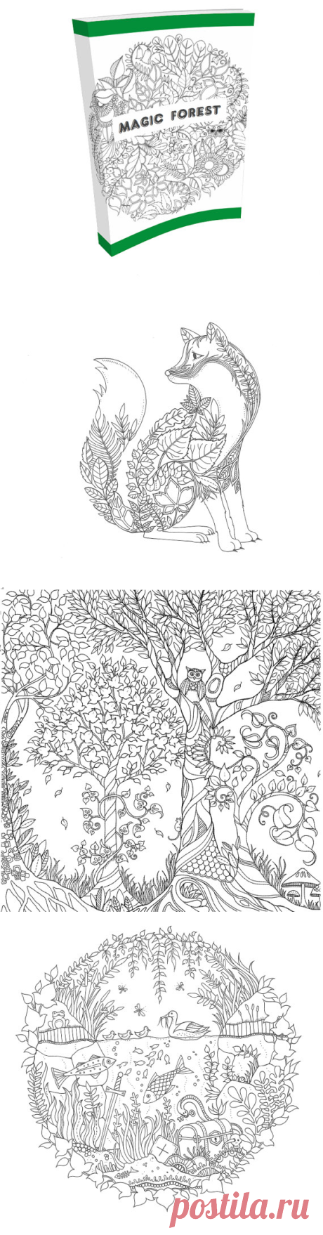 Раскраски для детей и взрослых - Coloring Book "MAGIC FOREST"