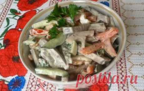 Салат с отварным языком: вкусный и сытный