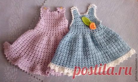 Вяжем крючком сарафанчик для текстильной куколки. Часть 1: лиф – Ярмарка Мастеров