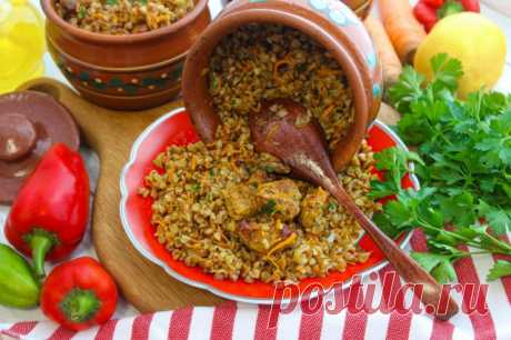 Гречка с мясом в горшочках в духовке рецепт с фото пошагово - 1000.menu