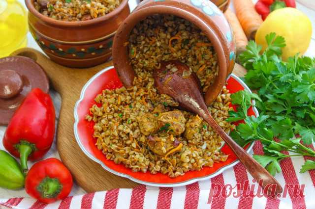 Гречка с мясом в горшочках в духовке рецепт с фото пошагово - 1000.menu