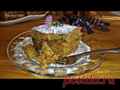 Морковный торт с грушей