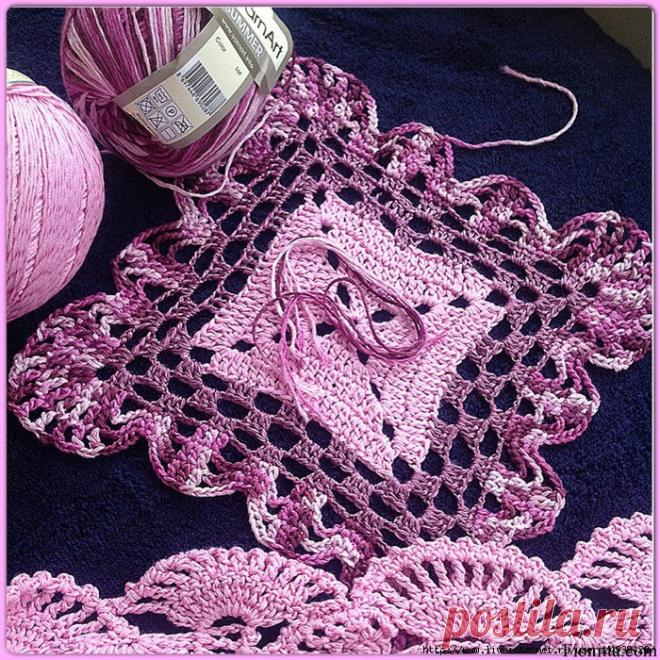 Вязание-крючок-Рисунки и схемы >Квадрат