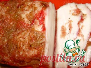Соленое сало «Розовый поросенок» - кулинарный рецепт