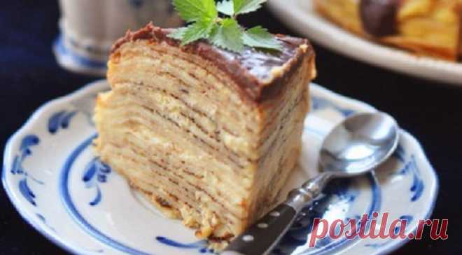 Крепвилль с кремом «Бостон» и шоколадным ганашем на Gastronom.ru