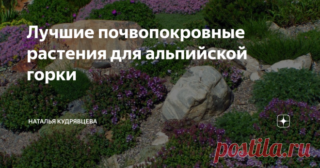 Лучшие почвопокровные растения для альпийской горки Альпийская горка, рокарий, сад камней - это великолепные инструменты для того, чтобы придать своему саду  красоты, необычности и стиля. И выбирать растения, которые будут красиво смотреться среди камней, нужно тщательно.
В каменных садах очень интересно смотрятся стелющиеся разновидности цветущий растений, и если их правильно подобрать, ваша композиция будет исключительно хороша.
