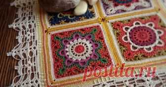 Serwetki szydełkowe z elementów  crochet lace elements, serwetki szydełkowe, wzory, schematy, serwetki z elementów, serwetki z kwadratów, granny square elements