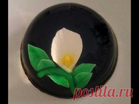 3D GELATIN ART CALLA LILY FLOWER (KNIFE TECHNIQUE)