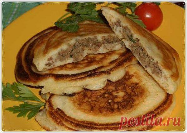Хотите сытненьких блинов? Вот Вам блины с припеком!