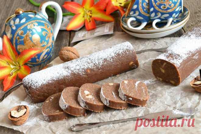 Сладкая колбаска из печенья классическая рецепт с фото - 1000.menu