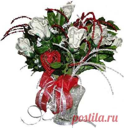 Букет из денежных купюр. Мастер - класс