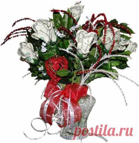 Букет из денежных купюр. Мастер - класс