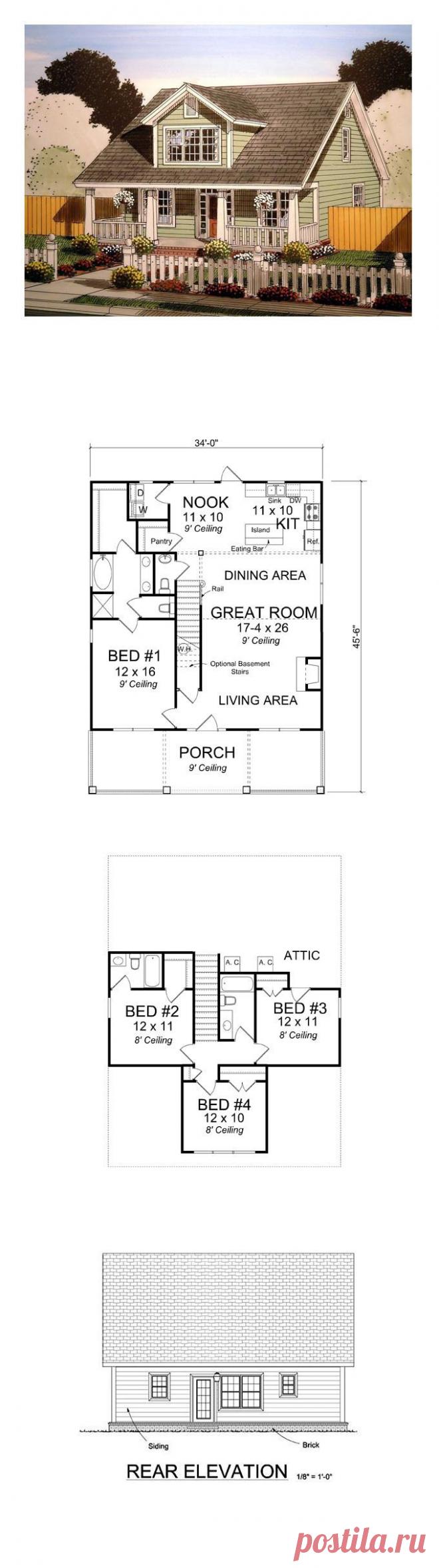 Cape Cod Country House Plan 61403