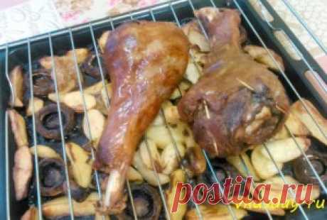 Голень индейки в духовке | Вкусный день