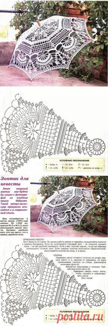 ​Ажурный зонт невесты