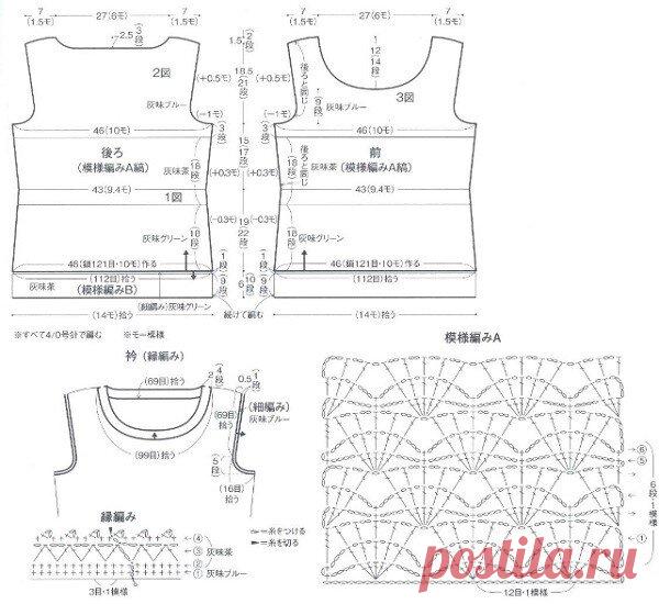 Красивые женственные кофточки крючком от японских дизайнеров, которые можно связать самостоятельно - и схемы! | Вязалки Веселого Хомяка | Дзен