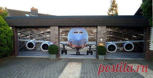 3D-наклейки на гараж / Занимательная реклама