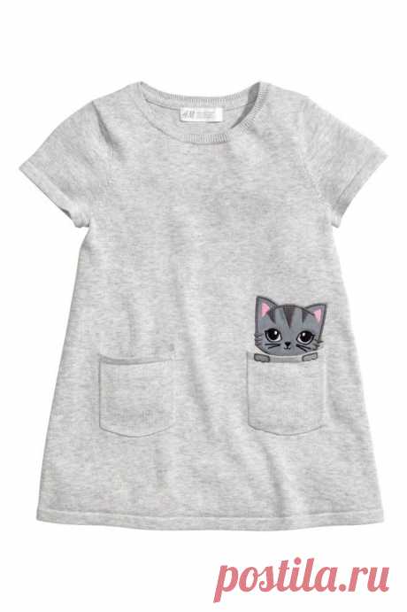 Трикотажное платье - Серый - Дети | H&M RU 2