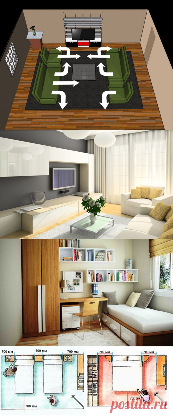 Как расставить мебель в комнате: правила и советы профессионалов