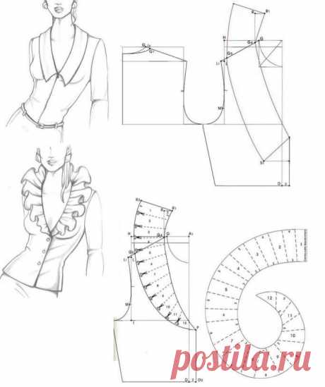 Моделирование оригинального воротника — Сделай сам, идеи для творчества - DIY Ideas