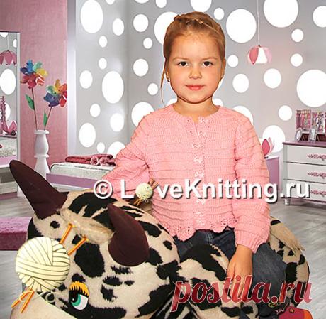Жакет c каймой | Loveknitting.ru