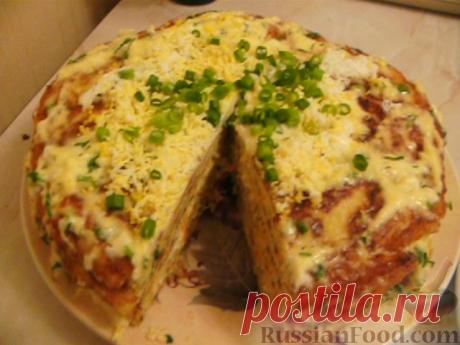 Рецепт: Закусочный торт из кабачков на RussianFood.com