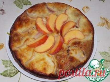 Пирог с персиками - кулинарный рецепт