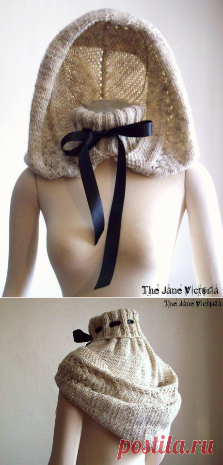 Вязание капюшона – воротника Alassë Míriel Hooded Cowl